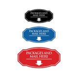 Signs ByLITA Victorian Packages and Mail here | Durable Plastic | Easy Installation | Elegant Design Wall or Door Sign