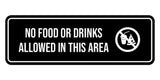 Signs ByLITA Standard No Food or Drinks Allowed in This Area Door or Wall Sign Durable ABS Plastic | Laser Engraved | Easy Installation | Elegant Design