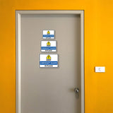 Classic Framed Plus Keep Lineshaft Guard in Place Door or Wall Sign | Miscellaneous Warning Signs - Industrial & Construction