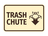 Classic Framed Trash Chute Wall or Door Sign
