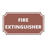Notched Standard Fire Extinguisher Wall or Door Sign | Facilities and Rooms Sign