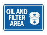 Signs ByLITA Classic Framed Oil and Filter Area Wall or Door Sign