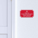 Notched Standard 'This is A Smoke Free Building Thank You for NOT Smoking' Wall or Door Sign