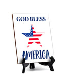 Patriotic Home & Office Decor Table Sign with Acrylic Stand (6x8“)