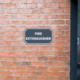 Notched Standard Fire Extinguisher Wall or Door Sign | Facilities and Rooms Sign