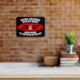 Classic Framed Plus Before You Break Into My House Stand Outside And Get Right With Jesus Tell Him You're On Your Way Wall or Door Sign | Novelty Funny Warning Signs