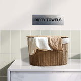 Signs ByLITA Basic Dirty Towels Sign | Laundry Room or Spa Organization (Multipacks)