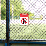 Portrait Round Plus No Climbing Electrical Poles Door or Wall Sign | Electrical Hazard Safety Signs