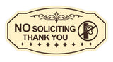 Victorian NO Soliciting Thank You (Knocking Hand) Wall or Door Sign