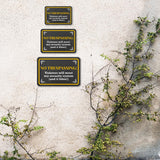 Classic Framed Plus No Trespassing: Violators Will Meet My Security System (And It Bites!) Door or Wall Sign | Home Security