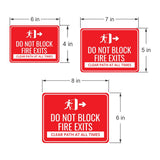 Classic Framed Plus Do Not Block Fire Exits – Clear Path at All Times Door or Wall Sign | Workplace Safety & First Aid