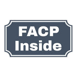 Notched Standard FACP Inside Wall or Door Sign | Facilities and Rooms Sign