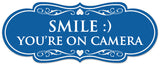 Signs ByLITA Designer Smile You're on Camera Sign - Easy Installation | Durable Wall or Door Sign