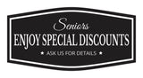 Signs ByLITA Fancy Seniors Enjoy Special Discounts. Ask Us for Details Easy Installation | Durable Construction | Barbers | Grooming and Styling | Hair Wall or Door Sign