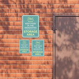 Portrait Round Plus Keep Food In the Designated Storage Area Wall or Door Sign | General Kitchen and Food-related