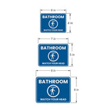 Classic Framed Plus Bathroom Watch Your Head Door or Wall Sign | Boats & Yachts Signage