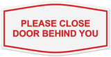 Signs ByLITA Fancy Please Close Door Behind You Sign - Laser-Engraved Lettering | Durable ABS Plastic | Vibrant Colors | Powerful Foam Tape