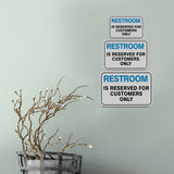 Classic Framed Plus Restroom Is Reserved For Customers Only Door or Wall Sign | Warning Signage