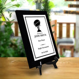 Rugby Customizable Black Frame Wooden Award Plaque | Easel Mount Option | Achievement and Recognition Personalizable Plaques