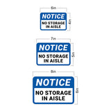 Classic Framed Plus Notice No Storage In Aisle Door or Wall Sign | Health & Safety Signage