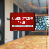 Classic Framed Plus Alarm System Armed – No Unauthorized Access Door or Wall Sign | Surveillance & Alarm Systems