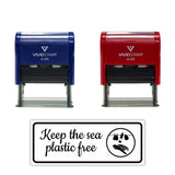 All Quality Keep The Sea Plastic Free Self-Inking Rubber Stamp | Business and Packaging Stamps