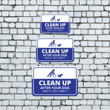 Classic Framed Plus Clean Up After Your Dog Bag It, Tie It, Bin It Wall or Door Sign | Public Warning Signage