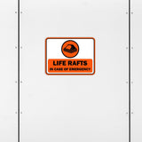 Classic Framed Plus Life Rafts In Case of Emergency Door or Wall Sign | Boats & Yachts Signage