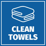 Signs ByLITA Square Clean Towels Door or Wall Sign | Public Signage