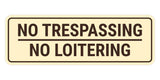 Signs ByLITA Standard No Trespassing No Loitering Wall or Door Sign | Public Warning | Health & Safety Signage