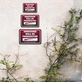 Classic Framed Plus Survivors Will Be Prosecuted (If There Are Any) Door or Wall Sign | Home Security