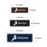 Signs ByLITA Standard Spoons Door or Wall Sign Easy Installation | Durable Construction | Kitchen Essentials | Hygiene | AirBnB Signs