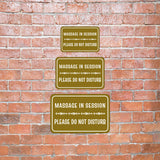 Classic Framed Plus Massage In Session Please Do Not Disturb Door or Wall Sign | Hospitality Signage