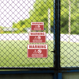 Classic Framed Plus Warning Drowning Hazard Keep Your Children Away From Water Wall or Door Sign | Children Safety Signs