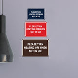 Signs ByLITA Classic Framed Please Turn Heating Off When Not In Use Door or Wall Sign | Eco-Friendly Home Signs