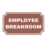 Notched Standard Employee Breakroom Wall or Door Sign | Facilities and Rooms Sign