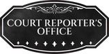Victorian Plus Court Reporter's Office Wall or Door Sign | Legal and Courtroom Decoration