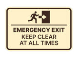 Signs ByLITA Classic Framed Emergency Exit: Keep Clear at All Times Wall or Door Sign