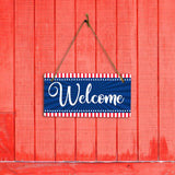 Welcome 5x10 Hanging Plus Wall or Door Sign | USA Home Decor