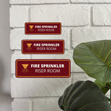 Standard Plus Fire Sprinkler Riser Room Door or Wall Sign | Business and Workplace Safety Signage