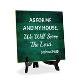 Religious Home Decor 5"x 5" Square Table Sign With Acrylic Easel