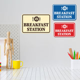 Signs ByLITA Classic Framed Breakfast Station Wall or Door Sign