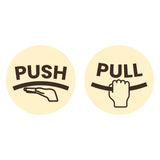Signs ByLITA Circle Push and Pull Door Signs (Hands Vectors) Door Sign