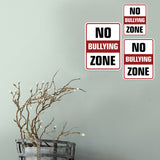 Portrait Round Plus No Bullying Zone Wall or Door Sign | Warning Signage