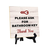General Warnings & Courtesy Notices 5"x 5" Square Table Sign With Acrylic Easels
