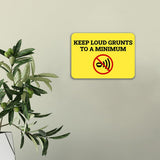 Classic Framed Plus Keep Loud Grunts to a Minimum Door or Wall Sign | Gym Etiquette