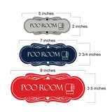 Signs ByLITA Designer Poo Room Wall or Door Sign