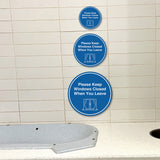 Signs ByLITA Circle Please Keep Windows Closed When You Leave Wall or Door Sign