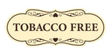 Signs ByLITA Designer Tobacco Free Wall or Door Sign | Easy Installation | Warning Business Signage