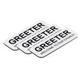 Greeter Welcome To Our Church 1 x 3" Name Tag (3 Pack)